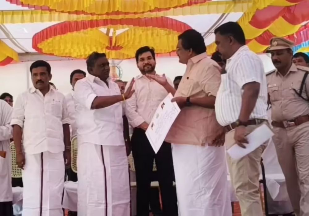 Argument between DMK MP and MLA at the "Nalam Kaakum Stalin" project camp - users shocked