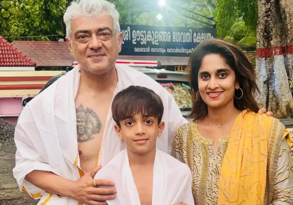 Actor Ajith Kumar visited Bhagavathy Amman temple with his family