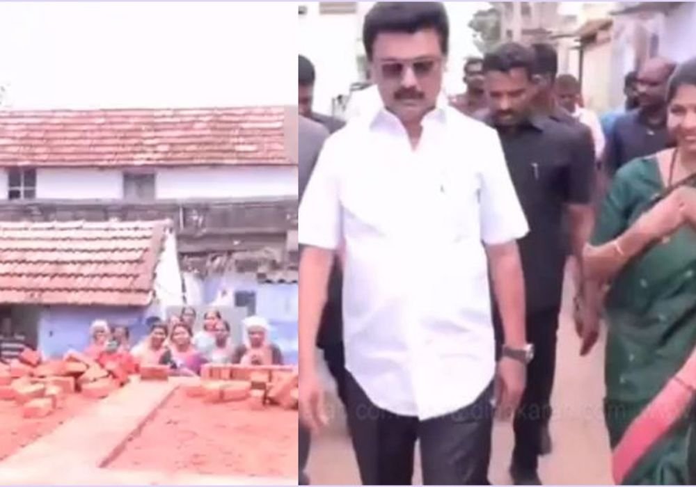 stalin inspects house built for a student tenkasi