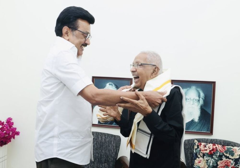 CM birthday greetings to K. Veeramani