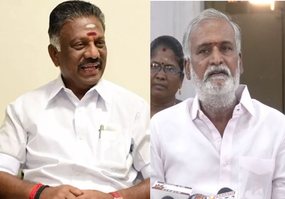 Minister Sekarbabu meets with O. Panneerselvam.